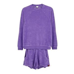 KULE The Terry Franny & Terry Venus Short Set in Grape XS